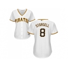 Women's Pittsburgh Pirates #8 Willie Stargell White Home Stitched MLB Jersey