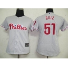 MLB Women Jerseys Philadephia Phillis #51 Ruiz Grey