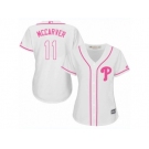 Women's Majestic Philadelphia Phillies #11 Tim McCarver Replica White Fashion Cool Base MLB Jersey