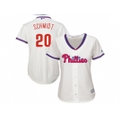 Women's Philadelphia Phillies #20 Mike Schmidt Cream Alternate Stitched MLB Jersey