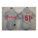 women mlb jerseys philadelphia phillies #51 ruiz grey