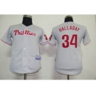 MLB Philadephia Phillis #34 Halladay Grey[Kids]