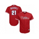 Youth Majestic Philadelphia Phillies #21 Clay Buchholz Replica Red Alternate Cool Base MLB Jersey