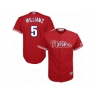 Youth Majestic Philadelphia Phillies #5 Nick Williams Replica Red Alternate Cool Base MLB Jersey