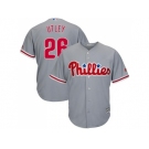 Youth Philadelphia Phillies #26 Chase Utley Grey Stitched MLB Jersey
