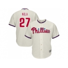 Youth Philadelphia Phillies #27 Aaron Nola Cream Cool Base Stitched MLB Jersey