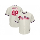 Youth Philadelphia Phillies #49 Jake Arrieta Cream Cool Base Stitched MLB Jersey