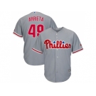 Youth Philadelphia Phillies #49 Jake Arrieta Grey Cool Base Stitched MLB Jersey