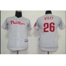 youth mlb philadelphia phillies #26 utley grey