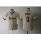youth mlb philadelphia phillies #3 pence Cream