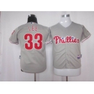 youth mlb philadelphia phillies #33 cliff lee grey