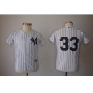 Youth MLB New York Yankees #33 Nick Swisher White Jerseys