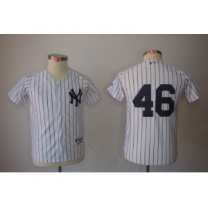 Youth MLB New York Yankees #46 Andy Pettitte White Jerseys