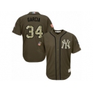 Youth Majestic New York Yankees #34 Jamie Garcia Authentic Green Salute to Service MLB Jersey