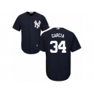 Youth Majestic New York Yankees #34 Jamie Garcia Replica Navy Blue Alternate MLB Jersey