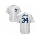 Youth Majestic New York Yankees #34 Jamie Garcia Replica White Home MLB Jersey