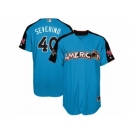 Youth Majestic New York Yankees #40 Luis Severino Replica Blue American League 2017 MLB All-Star MLB Jersey