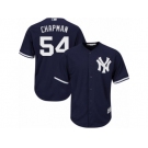 Youth Majestic New York Yankees #54 Aroldis Chapman Authentic Navy Blue Alternate MLB Jersey