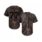 Youth Majestic New York Yankees #77 Clint Frazier Authentic Camo Realtree Collection Flex Base MLB Jersey