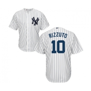 Youth New York Yankees #10 Phil Rizzuto Authentic White Home Baseball Jersey