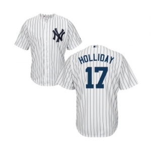 Youth New York Yankees #17 Matt Holliday Authentic White Home Baseball Jersey