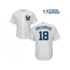 Youth New York Yankees #18 Didi Gregorius White Cool Base Stitched Baseball Jersey