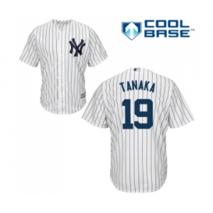 Youth New York Yankees #19 Masahiro Tanaka Authentic White Home Baseball Jersey