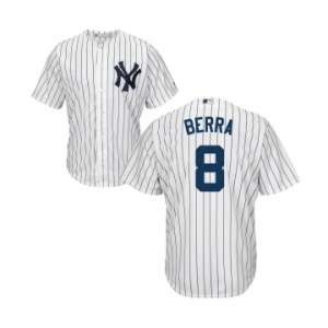 Youth New York Yankees #8 Yogi Berra Authentic White Home Baseball Jersey