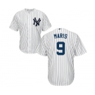Youth New York Yankees #9 Roger Maris Authentic White Home Baseball Jersey