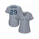 Women Majestic New York Yankees #29 Todd Frazier Authentic Grey Road MLB Jersey