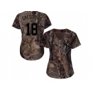 Women New York Yankees #18 Didi Gregorius Camo Realtree Collection Cool Base Stitched MLB Jersey