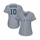 Women's New York Yankees #10 Phil Rizzuto Authentic Grey Road Baseball Jersey