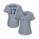 Women's New York Yankees #17 Matt Holliday Authentic Grey Road Baseball Jersey