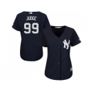 Women's New York Yankees #99 Aaron Judge Navy Blue Alternate Stitched MLB Jersey