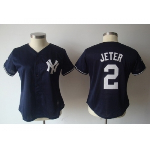 women mlb jerseys new york yankees #2 jeter dk.blue