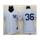 women mlb jerseys new york yankees #36 white[black stripe]
