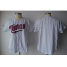 MLB Women Jerseys Minnesota Twins blank White[blue strip]