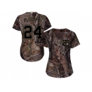 Women Minnesota Twins #24 Trevor Plouffe Camo Realtree Collection Cool Base Stitched MLB Jersey