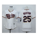 Women Minnesota Twins #25 Byron Buxton White jerseys