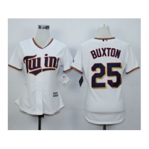 Women Minnesota Twins #25 Byron Buxton White jerseys