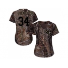 Women Minnesota Twins #34 Kirby Puckett Camo Realtree Collection Cool Base Stitched MLB Jersey