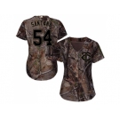 Women Minnesota Twins #54 Ervin Santana Camo Realtree Collection Cool Base Stitched MLB Jersey