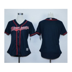 Women Minnesota Twins Blank Navy Blue jerseys