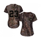 Women's Minnesota Twins #23 Nelson Cruz Authentic Camo Realtree Collection Flex Base Baseball Jersey