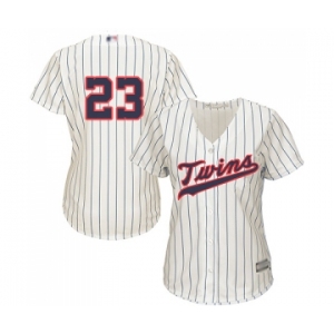 Women's Minnesota Twins #23 Nelson Cruz Authentic Cream Alternate Cool Base Baseball Jersey