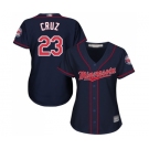 Women's Minnesota Twins #23 Nelson Cruz Authentic Navy Blue Alternate Road Cool Base Baseball Jersey