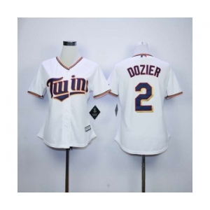 women mlb jerseys minnesota twins #2 dozier white[dozier]