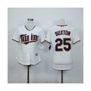 women mlb jerseys minnesota twins #25 buxton white[buxton]