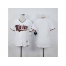 women mlb jerseys minnesota twins blank white