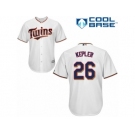 Youth Majestic Minnesota Twins #26 Max Kepler Replica White Home Cool Base MLB Jersey